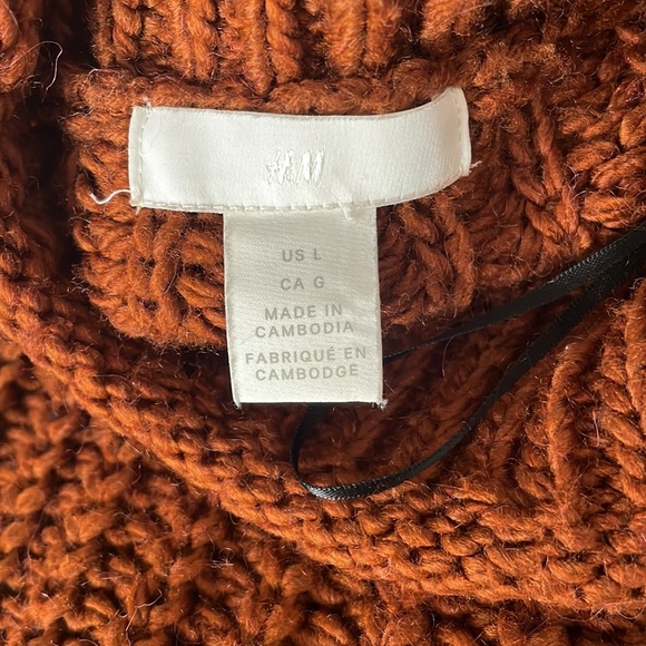 H&M rust colored chunky sweater - Picture 5 of 5